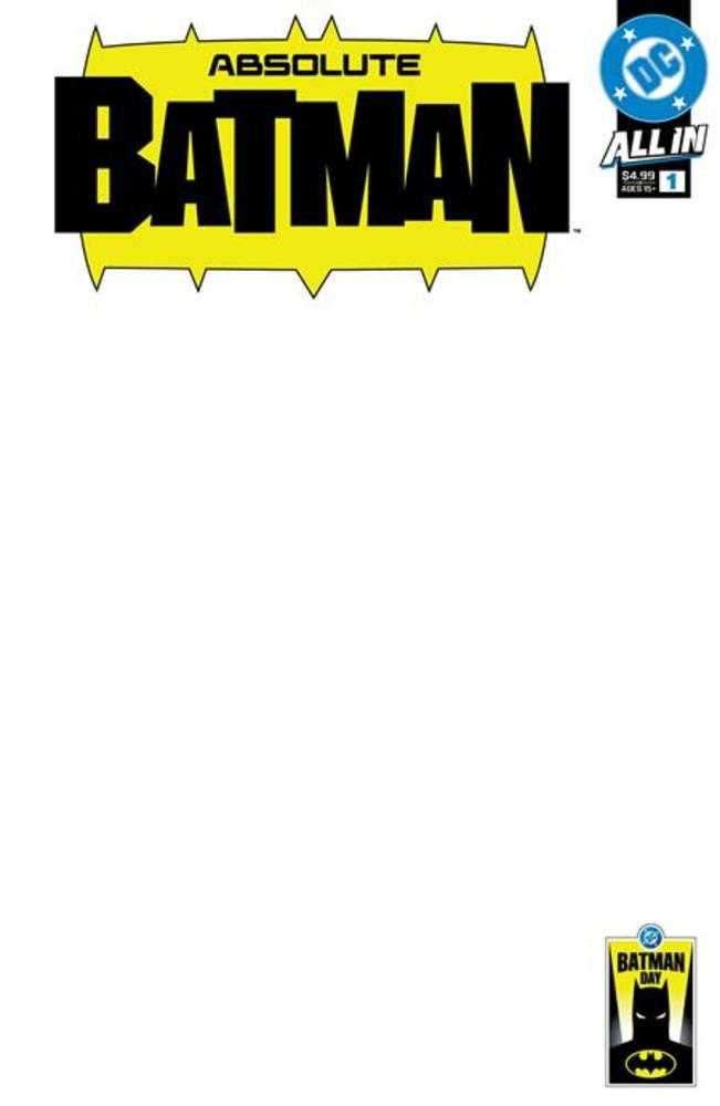 Batman Day 2025 Absolute Batman #1 Cover C Blank Variant