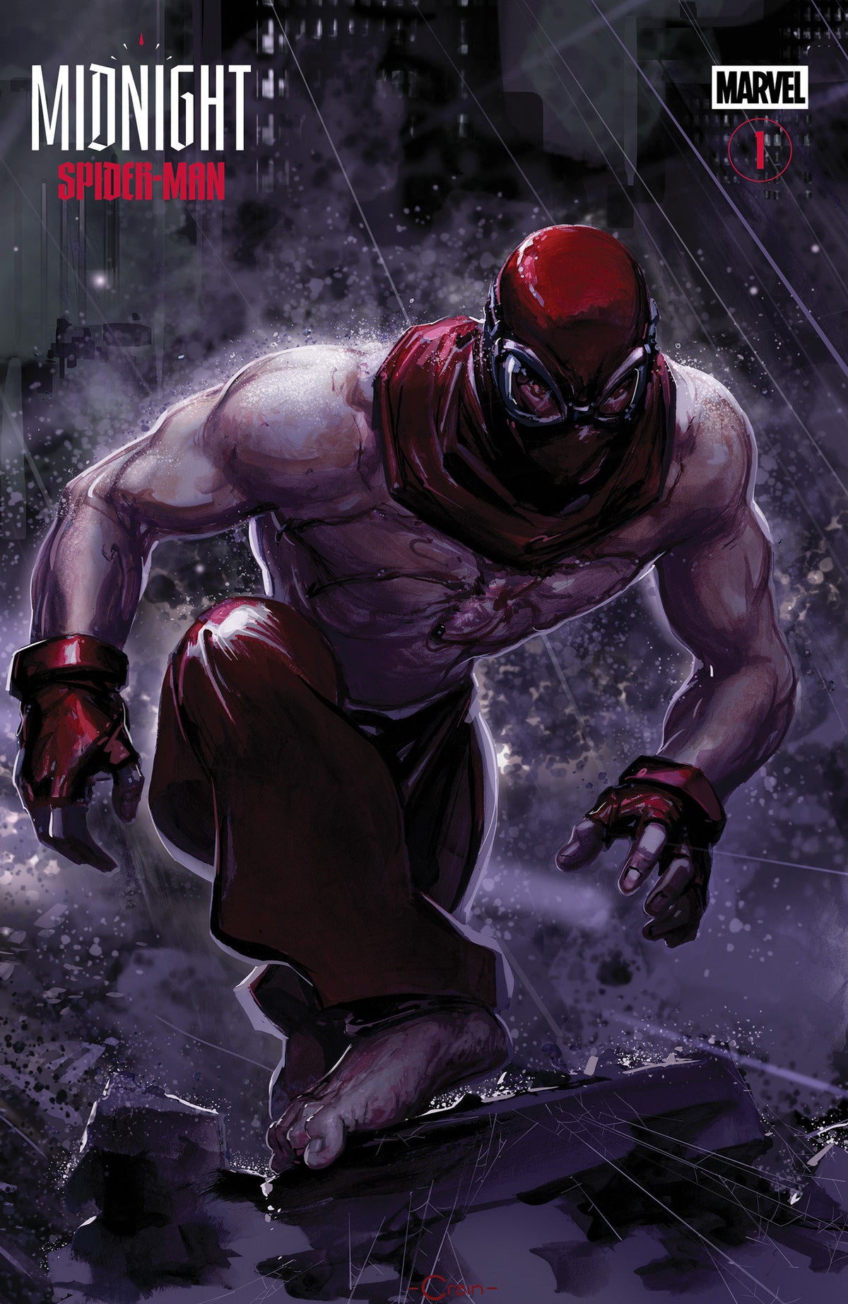 Midnight Spider-Man #1 Cover F Clayton Crain 3 Part Connecting Variant