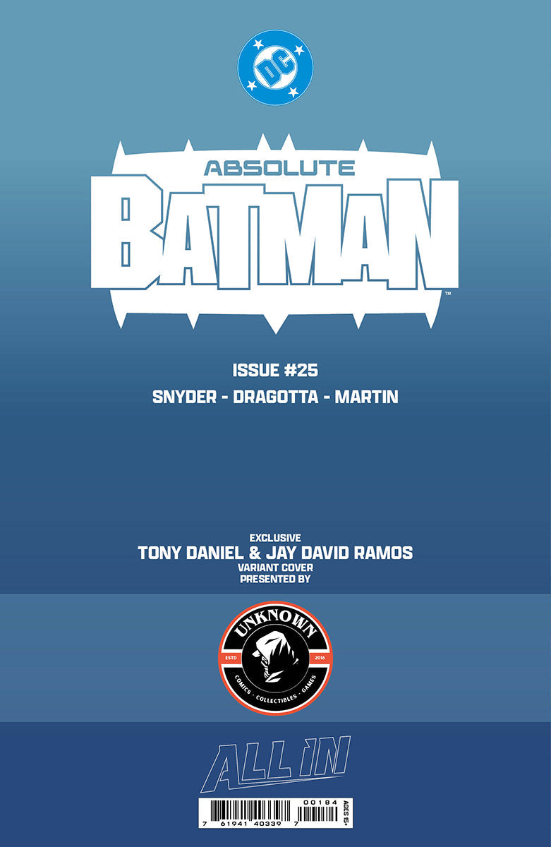 ABSOLUTE BATMAN #25 TONY DANIEL EXCLUSIVE VIRGIN VAR (10/28/2026)