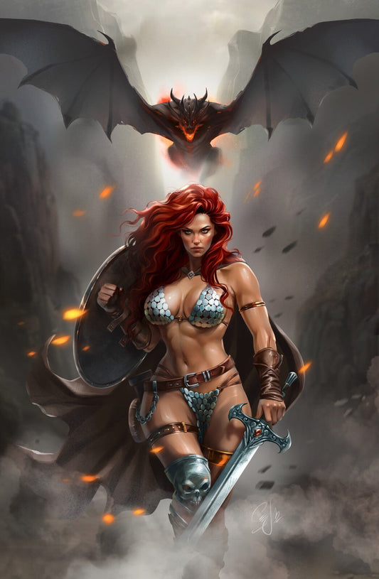 RED SONJA #12 - KATYA SINYUKHINA COVER A SDCC 2024 EXCLUSIVE KNIGHT OF COMICS EXCLUSIVE LTD 400