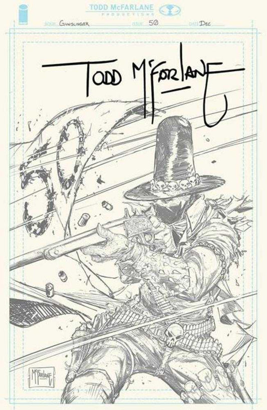 Gunslinger Spawn #50 Cover H Inc 1:1000 Todd McFarlane Signed Pencil Variant