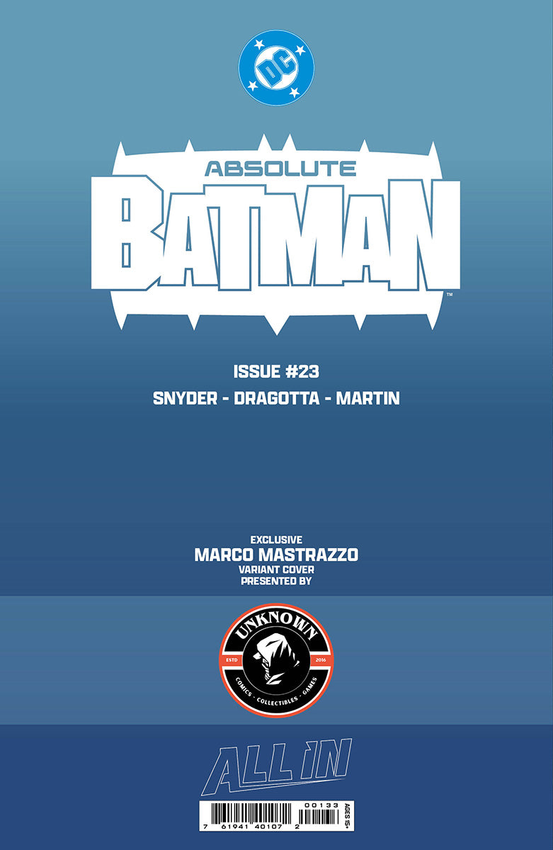[BLACK & WHITE] ABSOLUTE BATMAN #23 MARCO MASTRAZZO NYCC EXCLUSIVE VAR (10/28/2026)