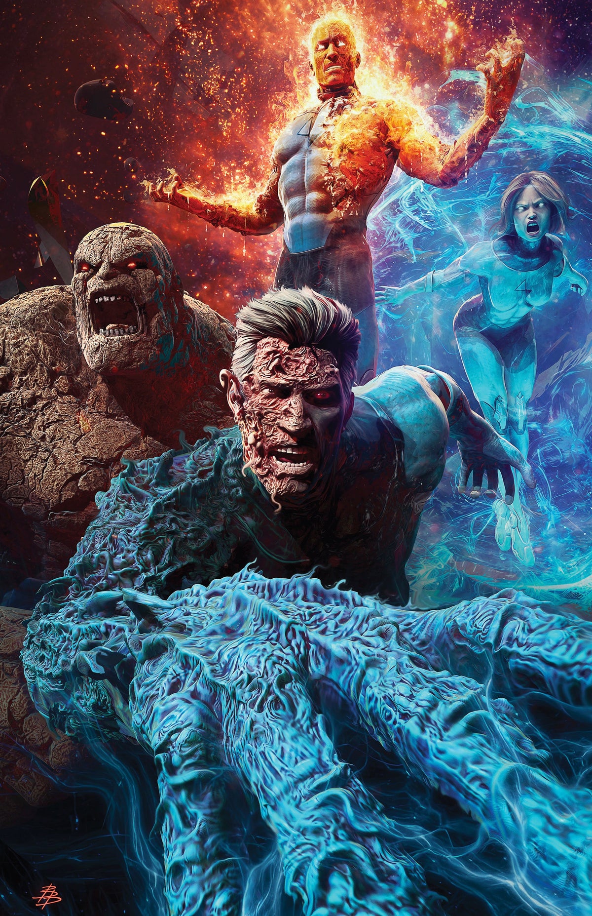 MIDNIGHT FANTASTIC FOUR #1 - BJORN BARENDS VIRGIN VARIANT KNIGHT OF COMICS NYCC 2026 EXCLUSIVE