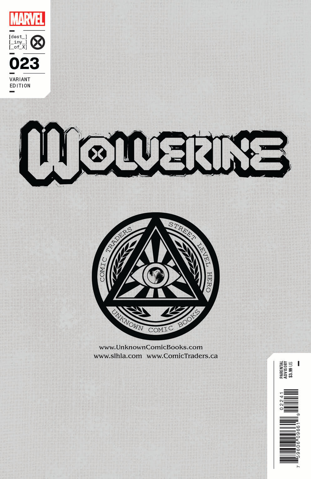 Wolverine #23 Unknown Comics Scott Williams Exclusive Virgin Icon Var (07/13/2022)