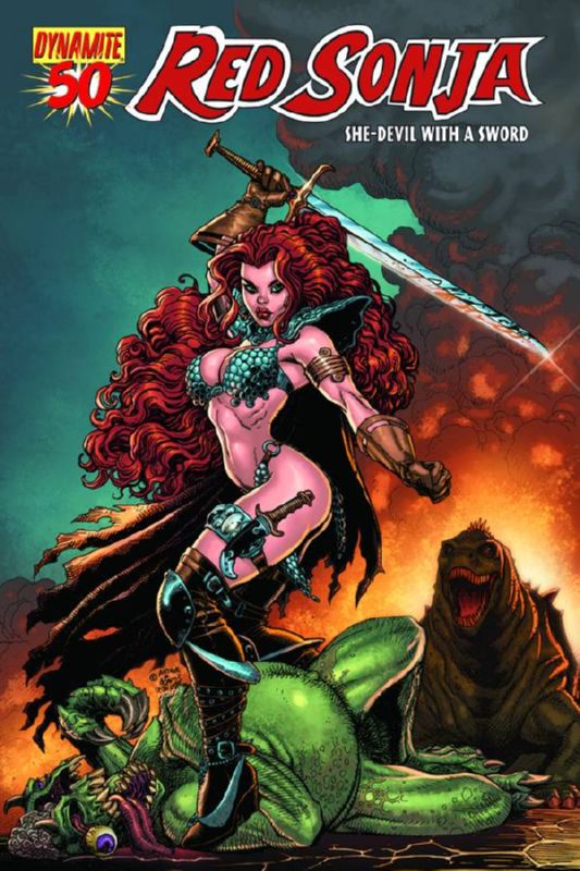 RED SONJA #50 ART ADAMS RED FOIL CVR