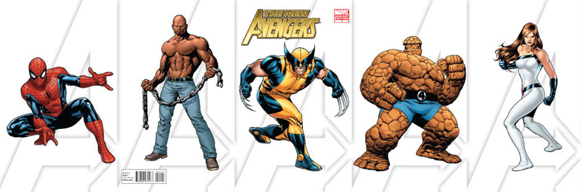 NEW AVENGERS #01 (2010) IMMONEN GATEFOLD VARIANT