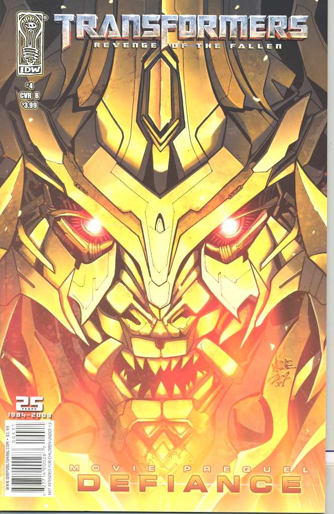 TRANSFORMERS REVENGE OF THE FALLEN: MOVIE PREQUEL DEFIANCE #4