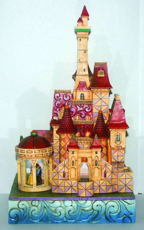 DISNEY TRADITIONS BEAST CASTLE ROTATING MUSICAL