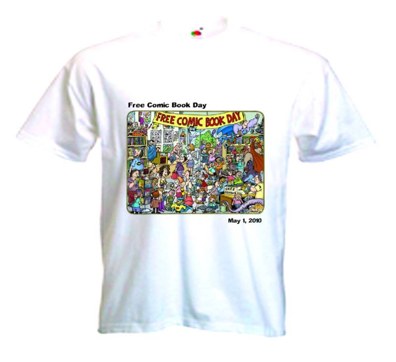 FCBD 2010 COMM ARTIST SERGIO WHITE T-SHIRT XXL