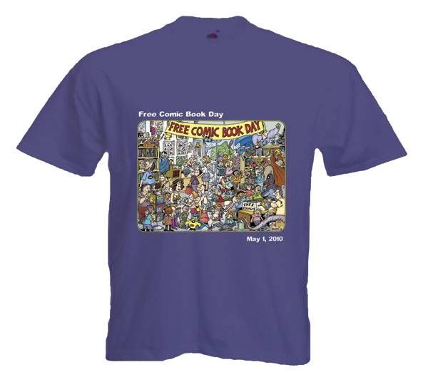 FCBD 2010 COMM ARTIST SERGIO PURPLE T-SHIRT SM