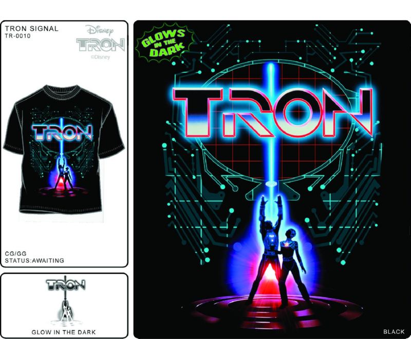 TRON OG COVER BLK GID T-SHIRT MED