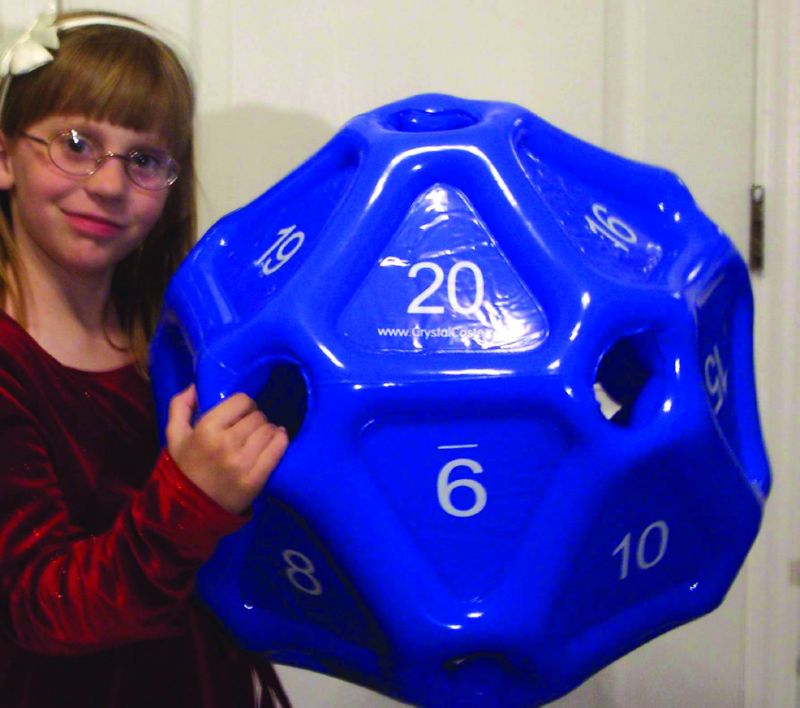 GIANT INFLATABLE D20 BLUE