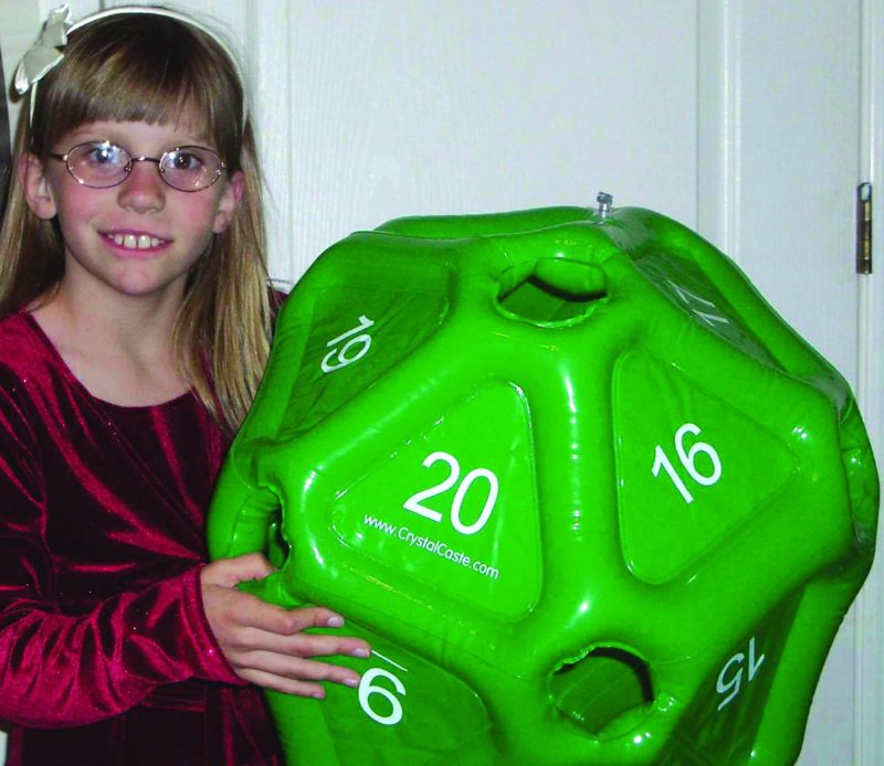 GIANT INFLATABLE D20 GREEN