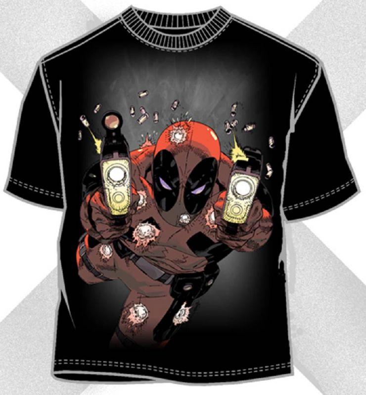 DEADPOOL DEADLEAP BLK T-SHIRT MED