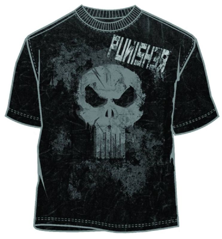 PUNISHER READY FOR THIS BLK CRINKLE WASH T-SHIRT MED