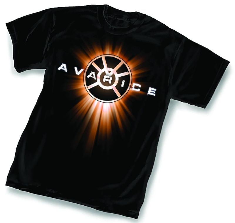 ORANGE LANTERN SYMBOL AVARICE T-SHIRT LG