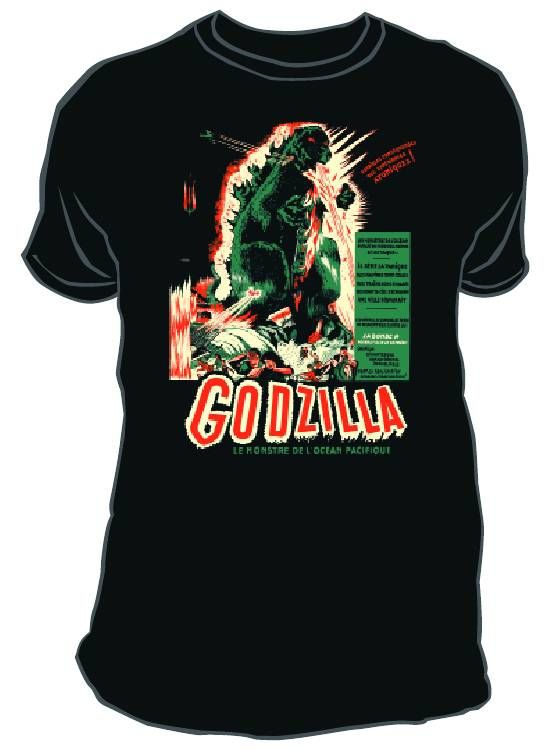 GODZILLA VINTAGE POSTER BLK 30/1 T-SHIRT MED