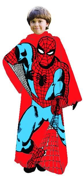 SPIDER-MAN FULL BODY KIDS THROW BLANKET W/SLEEVES