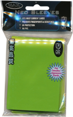 MAX Protection NEO Sleeves Lime Green Yugioh (MINI) Size