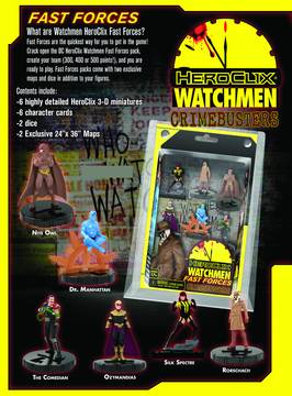 DC HEROCLIX WATCHMEN CRIMEBUSTERS FAST FORCES 6 PACK