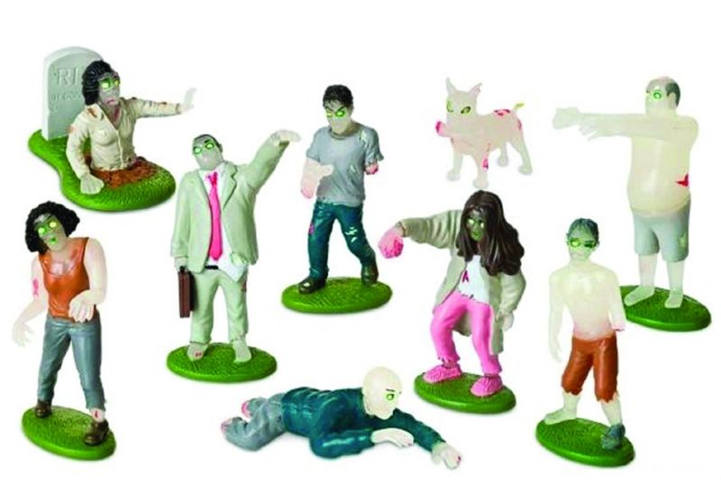 GLOW IN THE DARK ZOMBIES PLAYSET