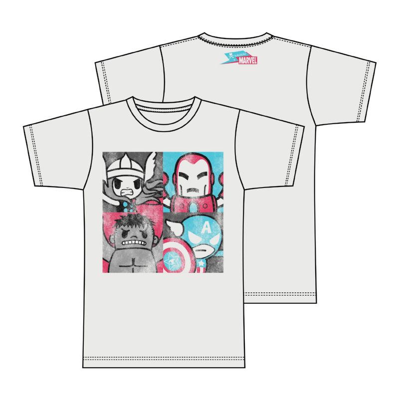 TOKIDOKI X MARVEL HEROES WHITE T-SHIRT XL