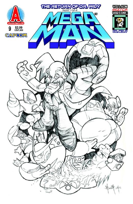 MEGA MAN #9 SKETCH VARIANT CVR