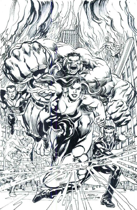 DEFENDERS #1 1:200 NEAL ADAMS INKED VARIANT