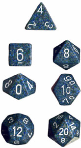 CHESSEX Sea Speckled Polyhedral 7-Die set