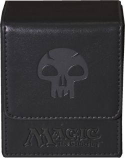 MAGIC THE GATHERING BLACK MANA FLIP DECK BOX