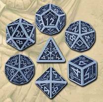 DWARVEN DICE SET GREY & BLACK