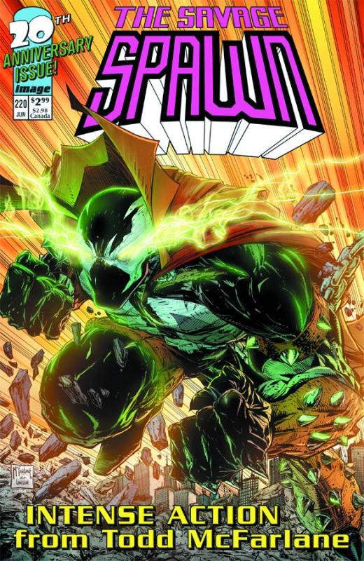 SPAWN #220 CVR B MCFARLANE SAVAGE DRAGON HOMAGE (NOTE PRICE)