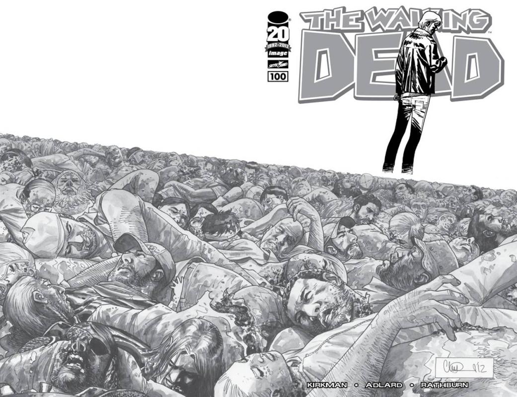 WALKING DEAD #100 1:200 COPY ADLARD B&W VARIANT (MR)