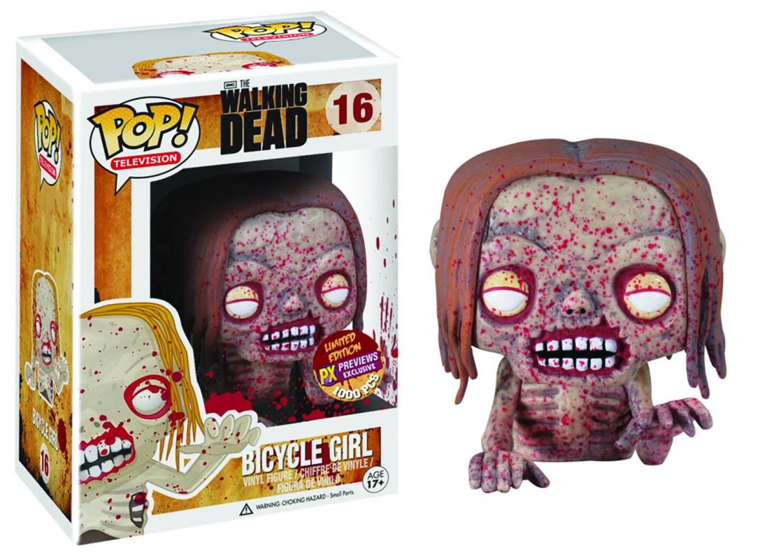 PX POP WALKING DEAD BICYCLE GIRL ZOMBIE VINYL FIGURE