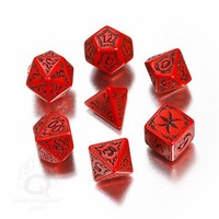 RED & BLACK TRIBAL DICE SET