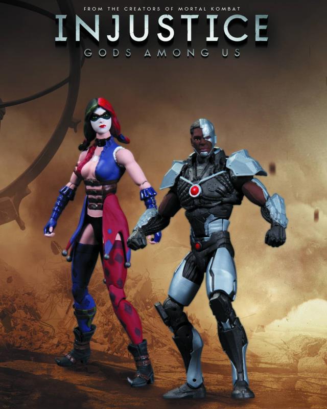 INJUSTICE CYBORG VS HARLEY QUINN 2 PACK