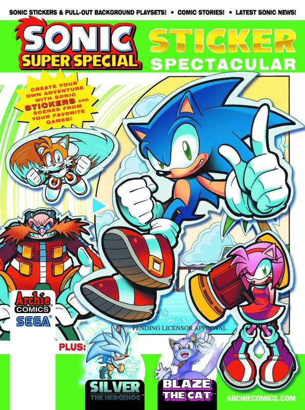 SONIC SUPER SPECIAL MAGAZINE #8 STICKER SPECTACULAR