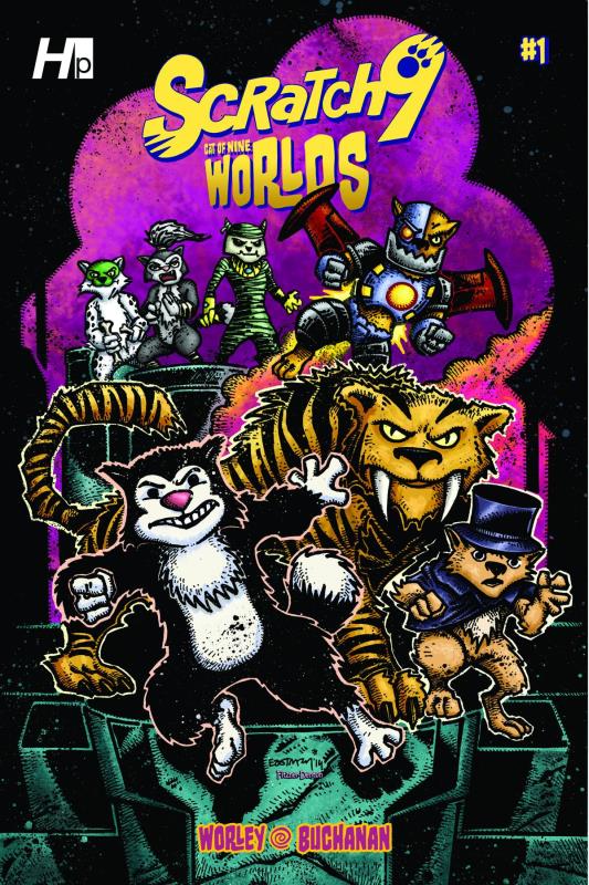 SCRATCH 9 CAT OF NINE WORLDS #1 EASTMAN VARIANT CVR