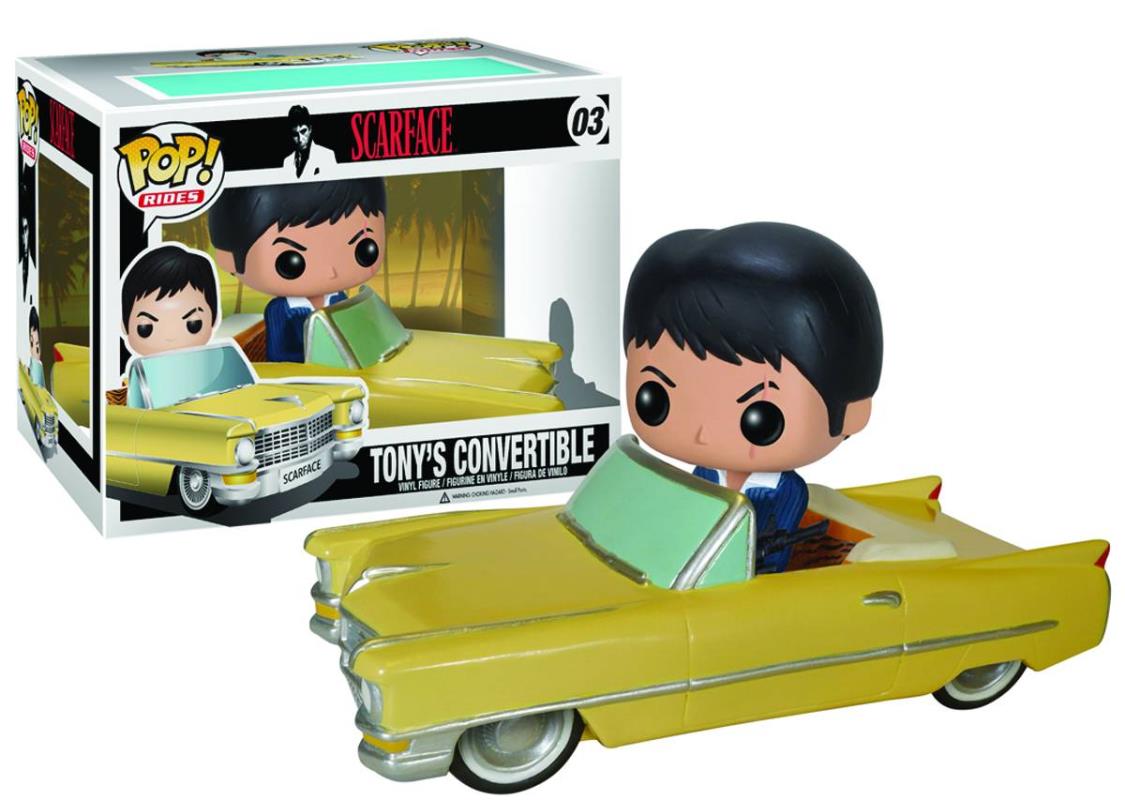 POP RIDES SCARFACE CAR W/TONY VINYL FIGURE