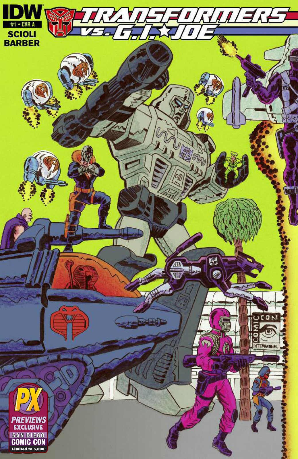 TRANSFORMERS VS GI JOE #1 CVR A SDCC EXCLUSIVE VARIANT