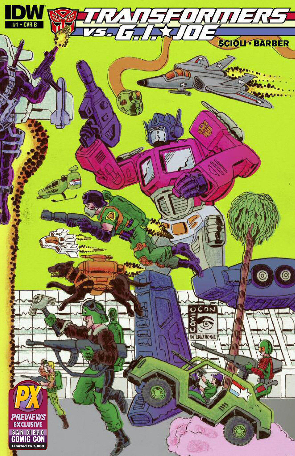 TRANSFORMERS VS GI JOE #1 CVR B SDCC EXCLUSIVE VARIANT