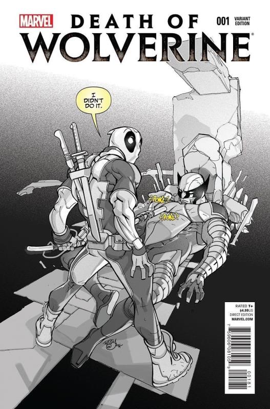 DEATH OF WOLVERINE #1 DEADPOOL MEMORIAL SKETCH VARIANT