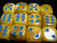 YELLOW W/ BLUE DICE BLOCK