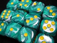 MALACHITE GREEN W/ YELLOW DICE BLOCK