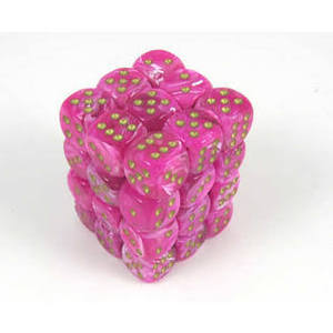 PINK W/ GOLD 12mm DICE BLOCK