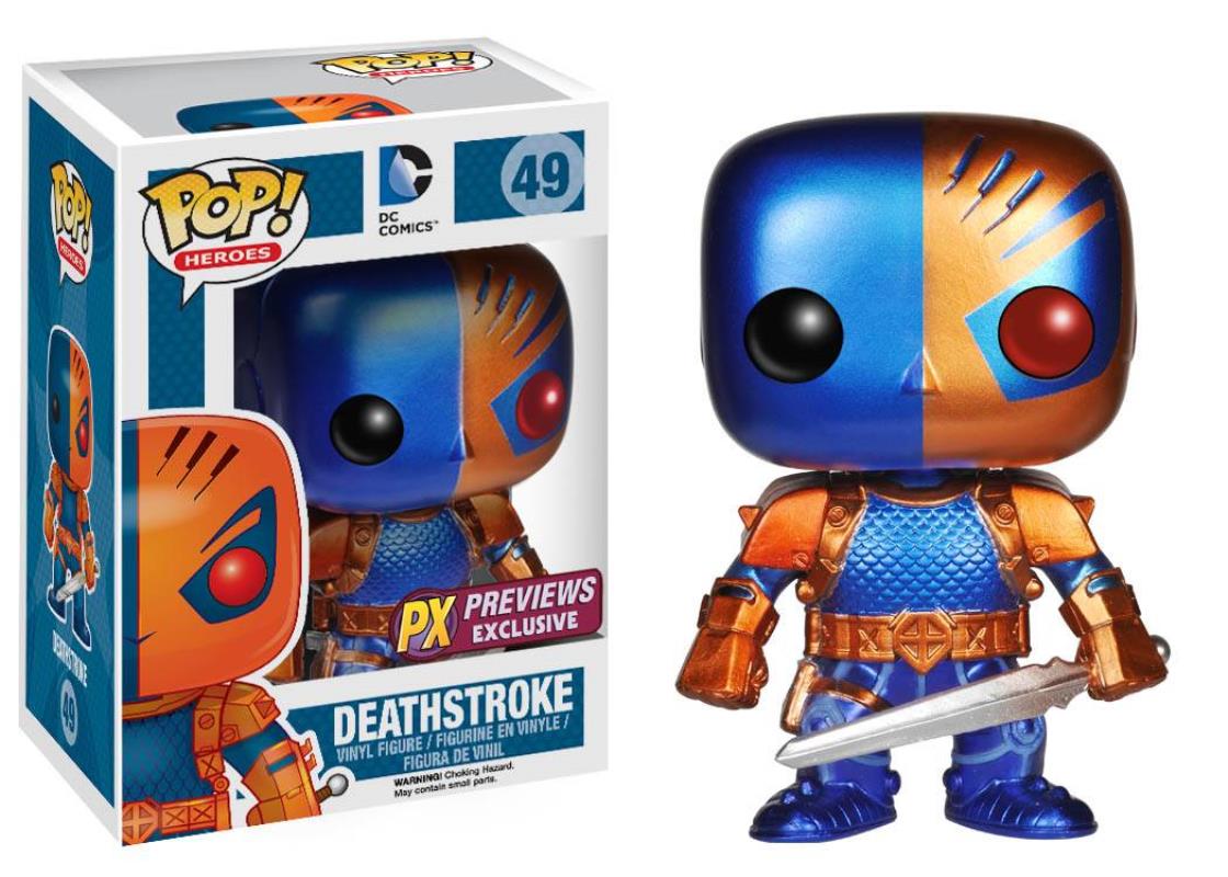 POP HEROES DEATHSTROKE PX VINYL FIGURE METALLIC