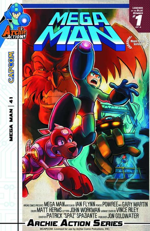 MEGA MAN #41 MOVIE POSTER VARIANT CVR (NOTE PRICE)