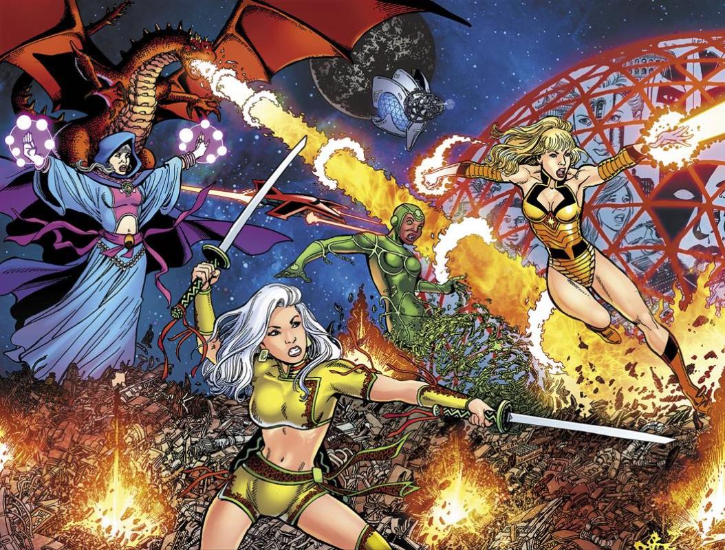 GEORGE PEREZ SIRENS #1 1:15 PEREZ WRAP LEFT VARIANT