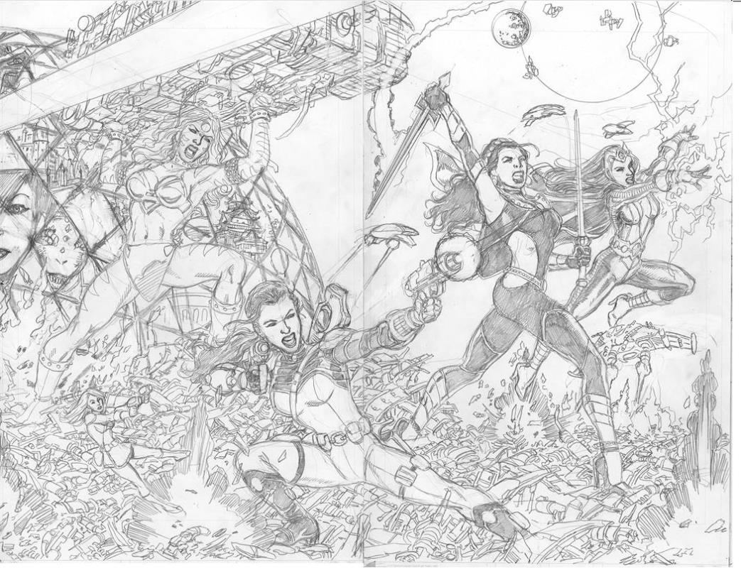 GEORGE PEREZ SIRENS #1 1:25 COPY PENCILS RIGHT VA