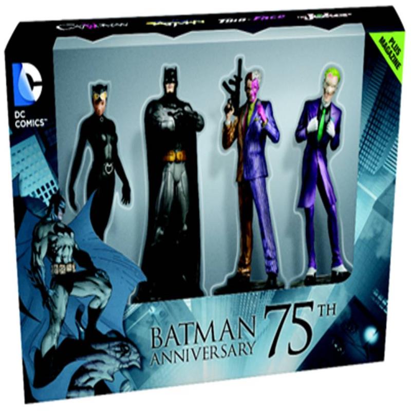 DC MASTERPIECE FIG COLL MAG #1 BATMAN 75TH ANNIV SET